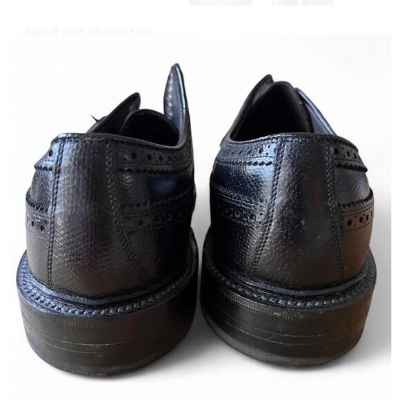 RARE UNWORN 1980s | BOSTONIAN 10D/B BLACK GRAIN LONGWING BLUCHER VINTAGE USA - Picture 6 of 9